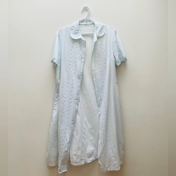 Vintage Dresses & Skirts - Vintage  - Light Blue Duster or Sleep Shirt